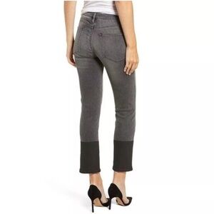 FRAME | 26 / 27 | Le High Straight Crop Jeans Sleepy Hollow Dip Dye Coated Hem